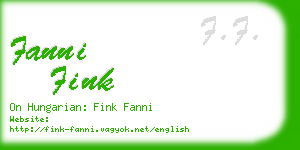 fanni fink business card